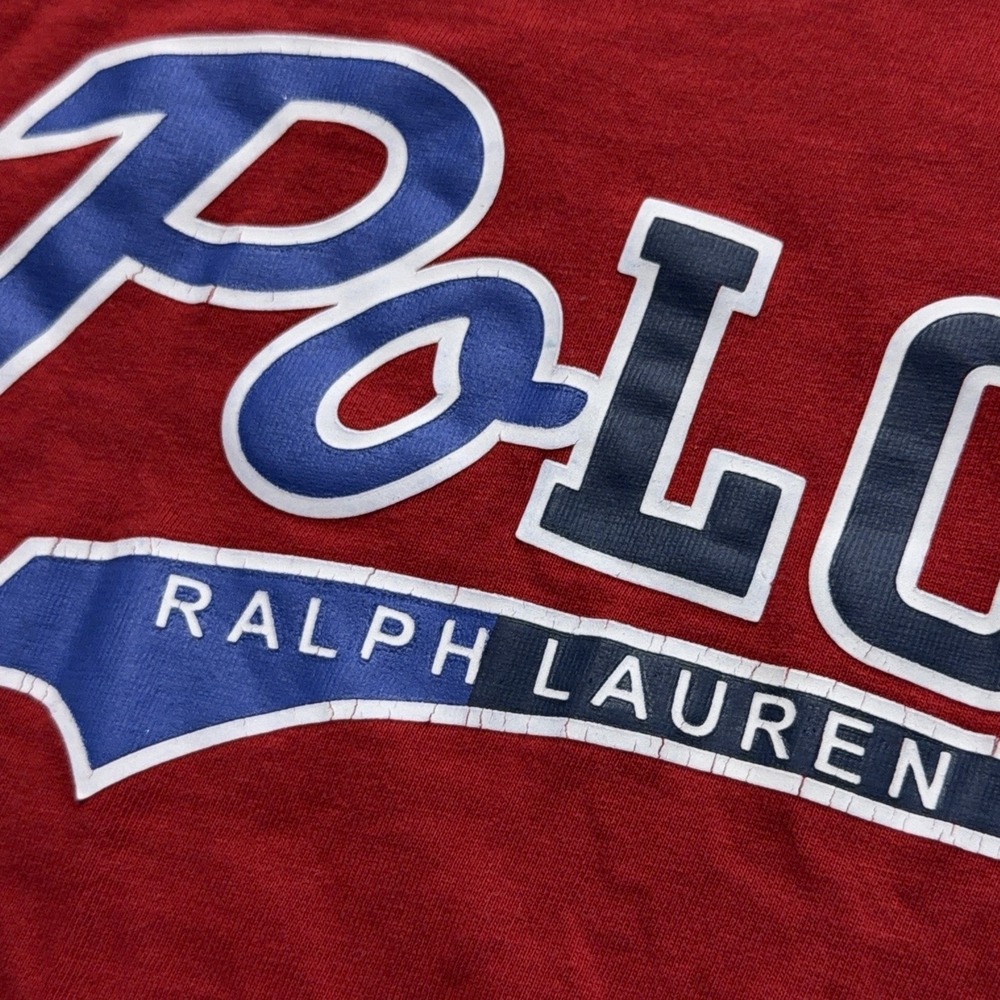 Polo Ralph Lauren Boys 5 Graphic Red Cotton Short Sleeve T Shirt Preppy Casual - Picture 3 of 10